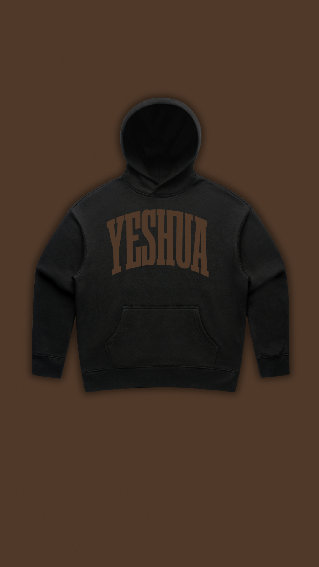 Yeshua Brown on Black Hoodie