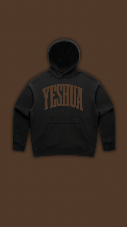 Yeshua Brown on Black Hoodie