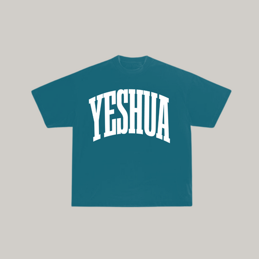 Yeshua White on Teal Tshirt