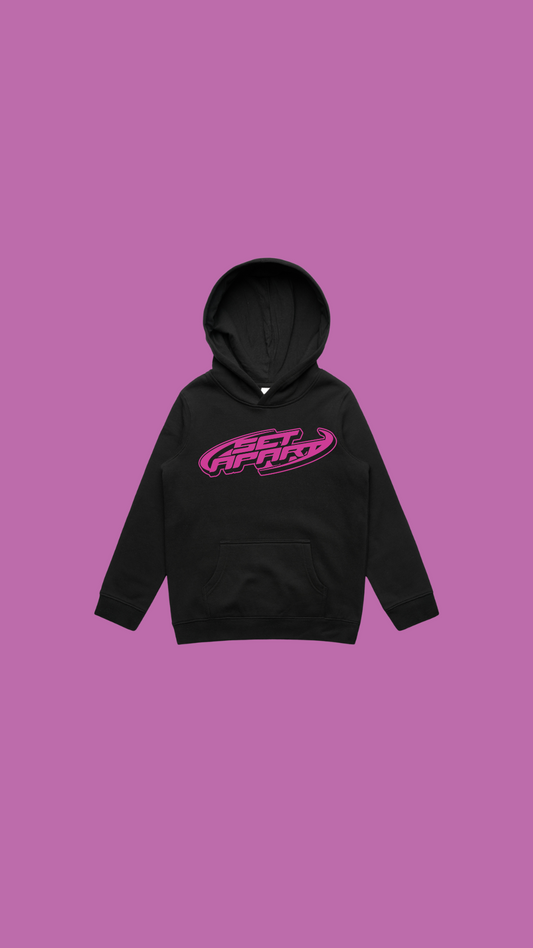 Set Apart Pink on Black Hoodie