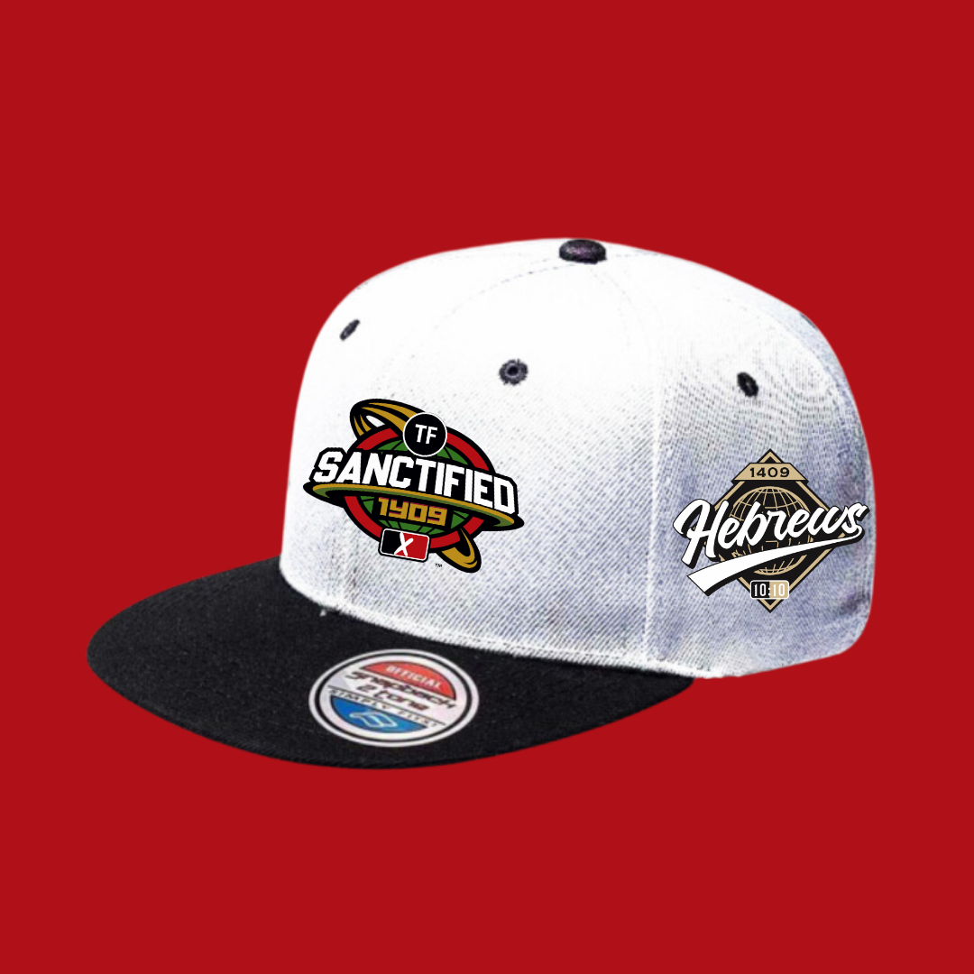 Sanctified White and Black Snapback