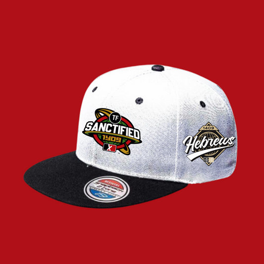 Sanctified White and Black Snapback