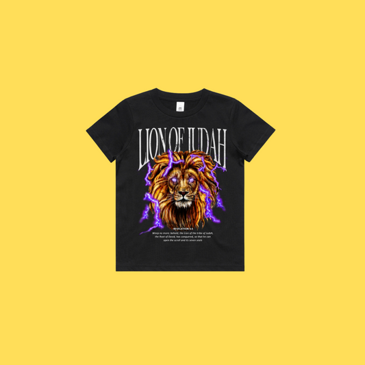 Lion of Judah Color Print Kids Tshirt