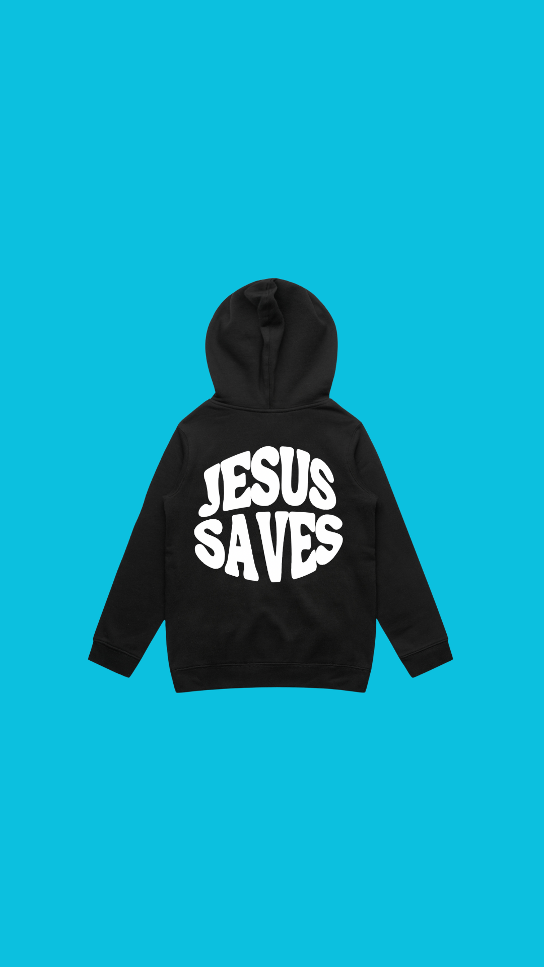 Jesus Saves Black and White Hoodie