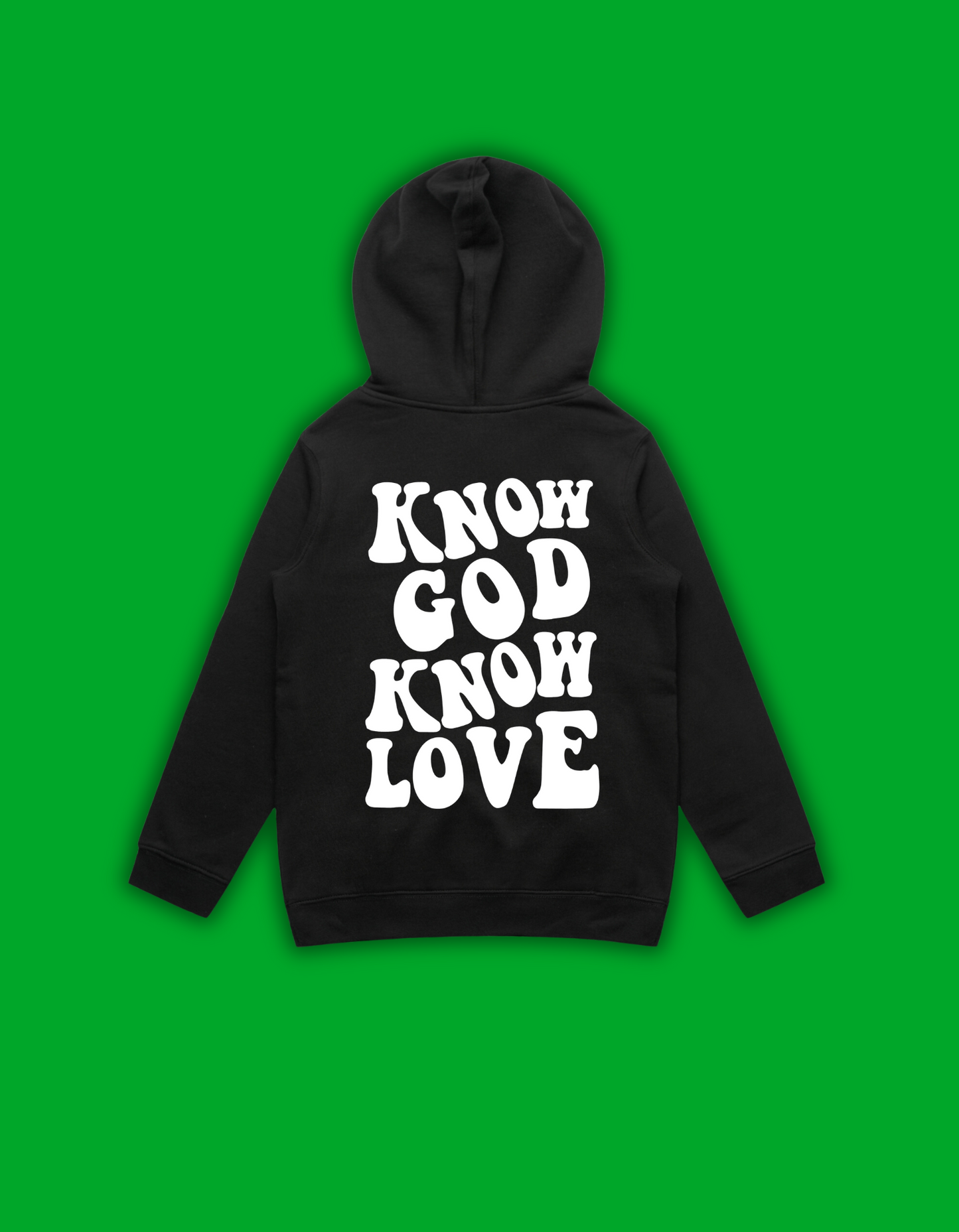 1409 Know God Know Love Black and White Kids Tracksuit