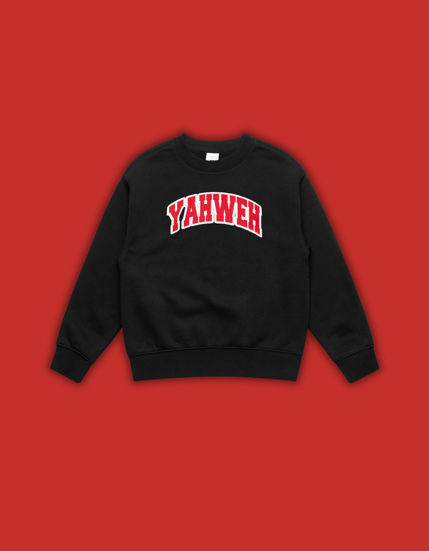 Black and Red Yahweh Kids Crewneck