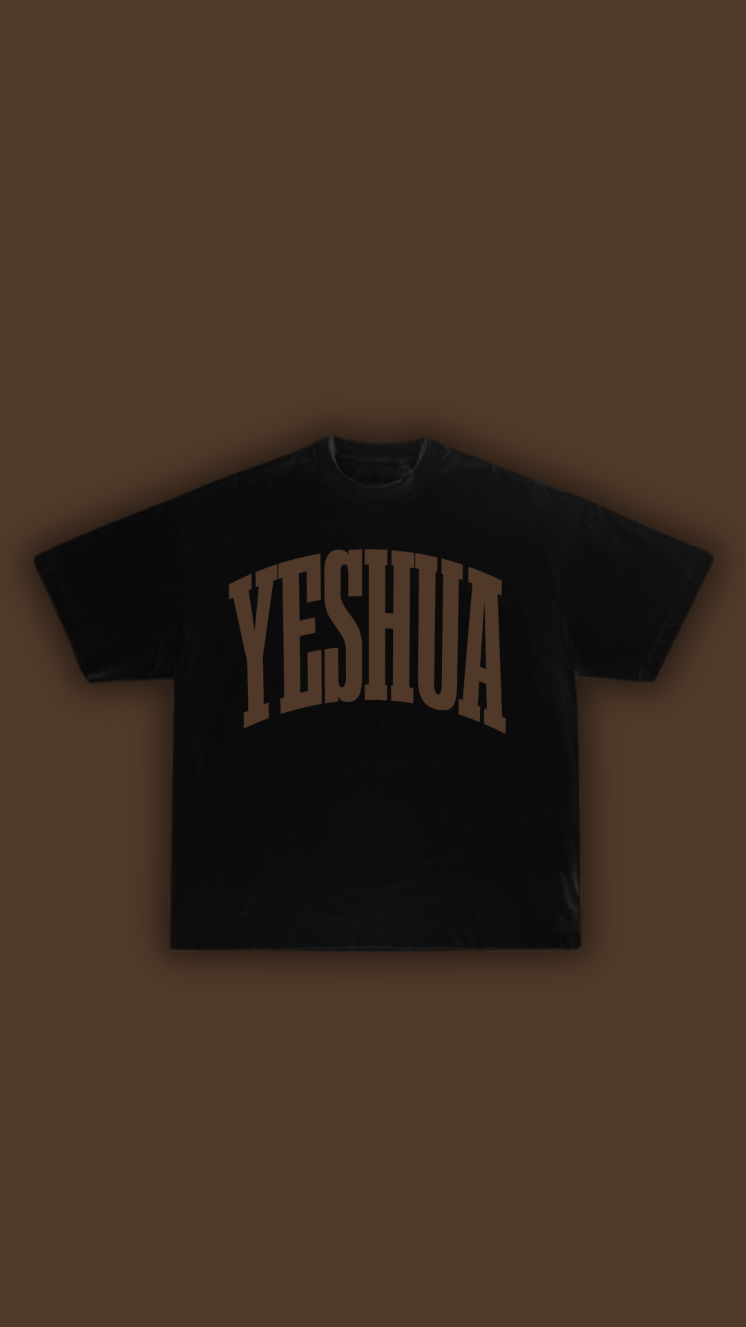 Yeshua Brown on Black Tshirt