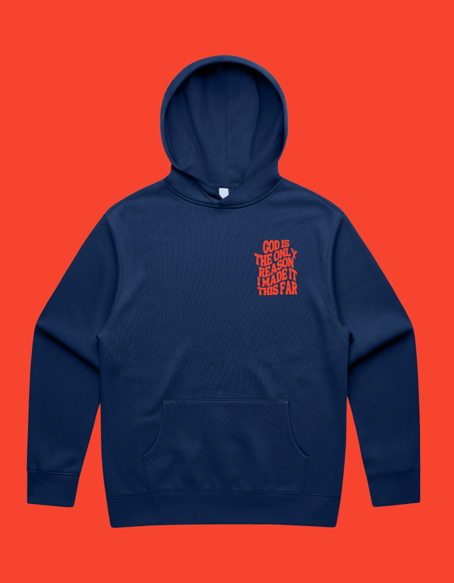 God is the Only Reason Blue and Orange Hoodie