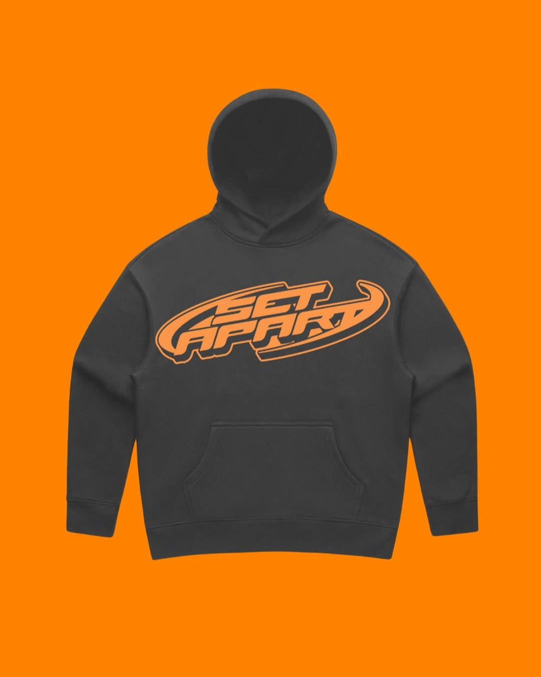 Set Apart Orange on Charcoal Hoodie