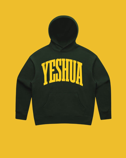 Yeshua Yellow on Green Hoodie