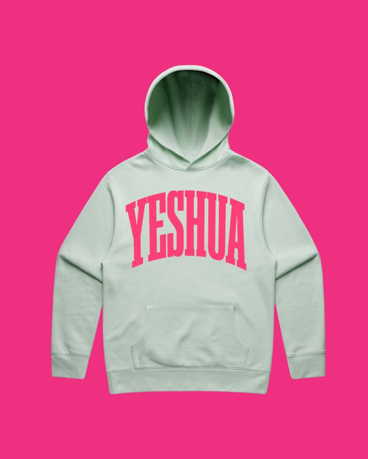 Yeshua Pink on Mint Green Hoodie