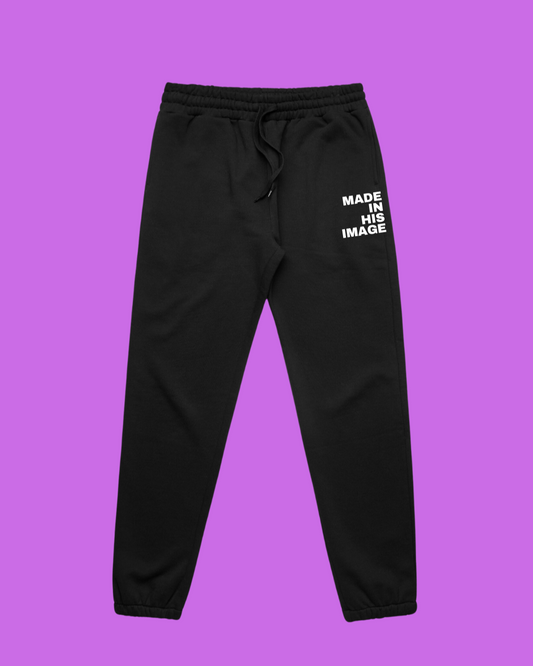 Made in His image Black Track Pants