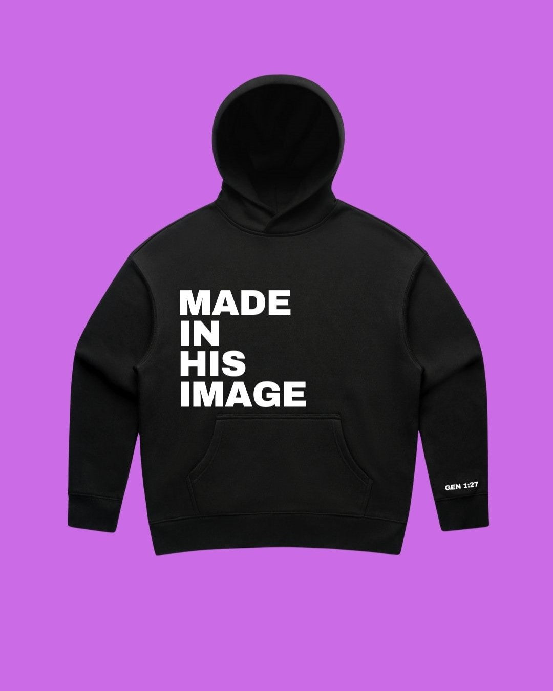 Made in His image Black Hoodie