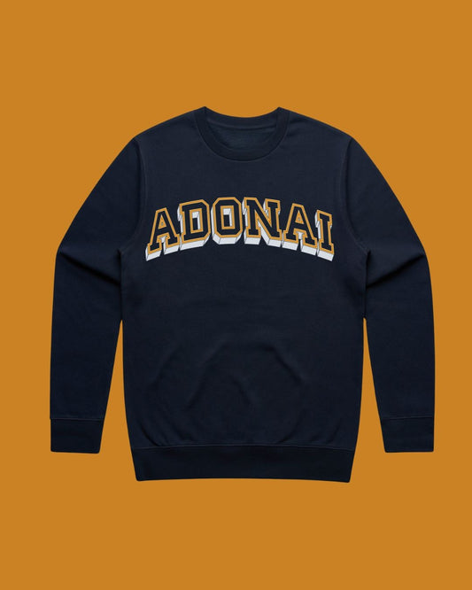 Adonai Navy Crewneck