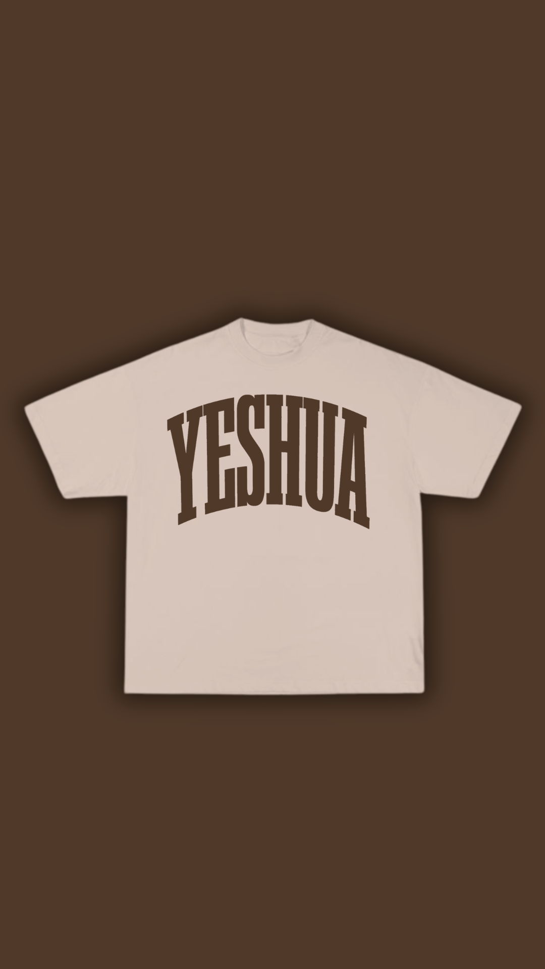 Yeshua Brown on Beige Tshirt