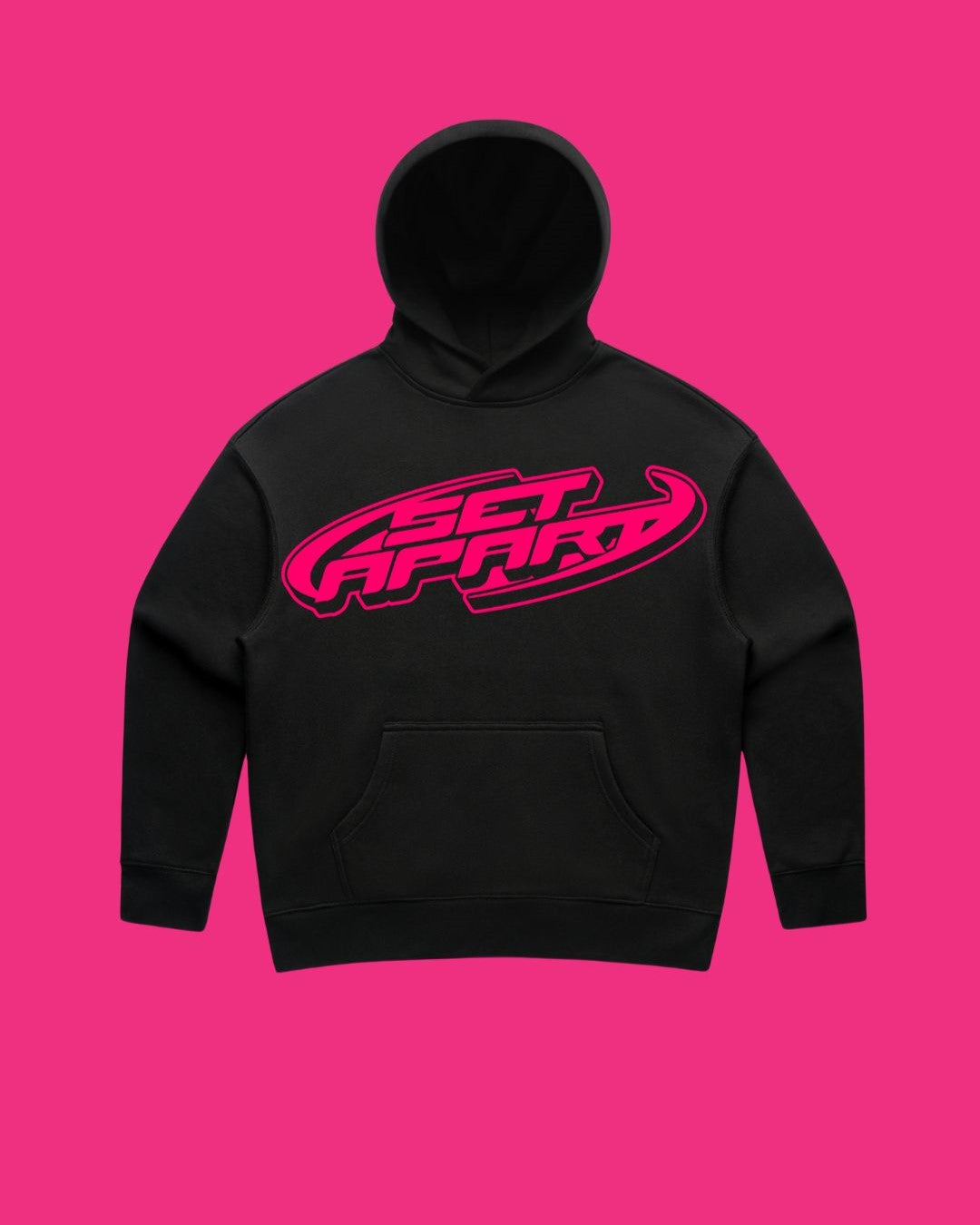 Set Apart Pink on Black Hoodie