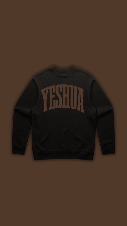 Yeshua Brown on Black Crewneck