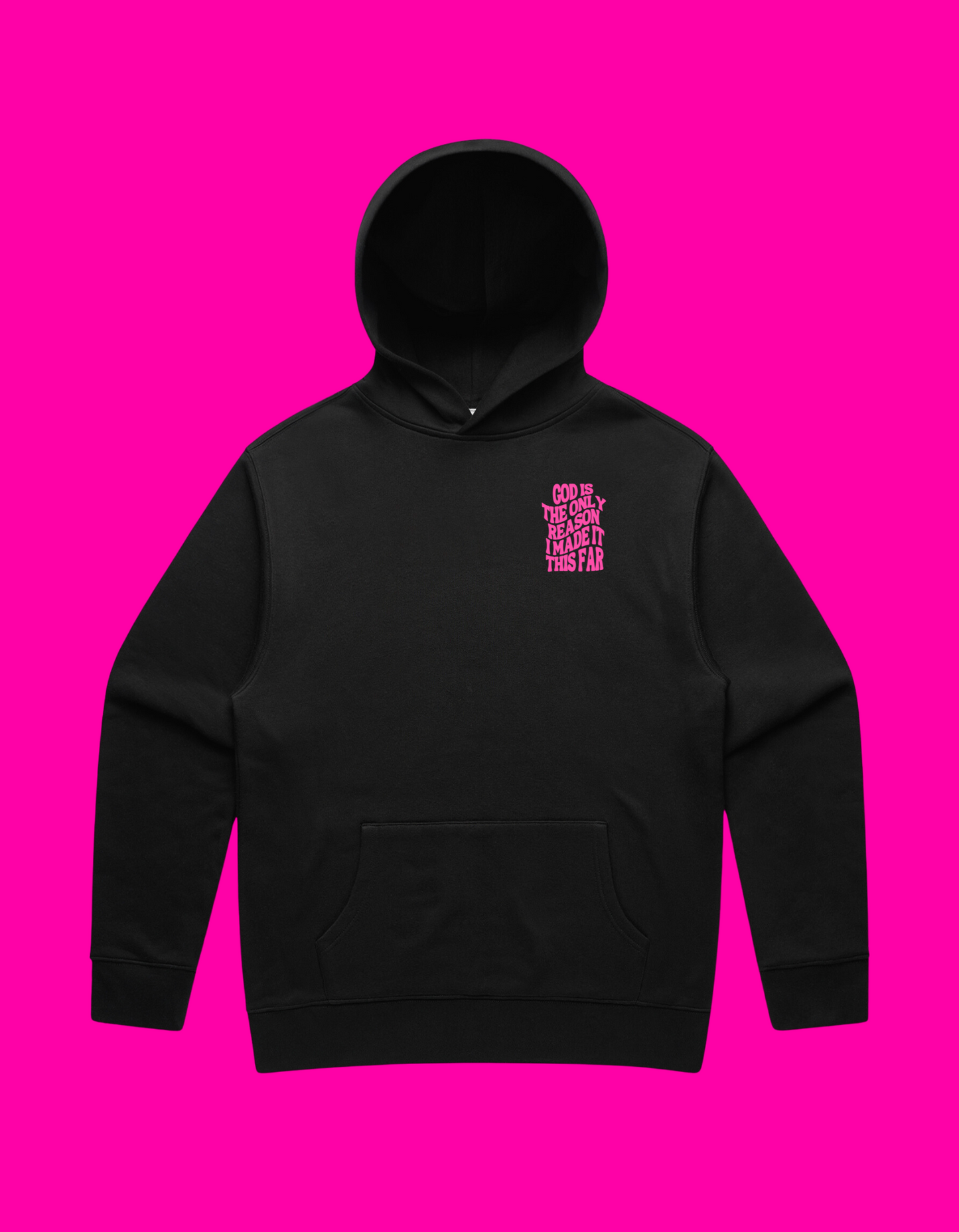 God is the Only Reason Black and Pink Hoodie