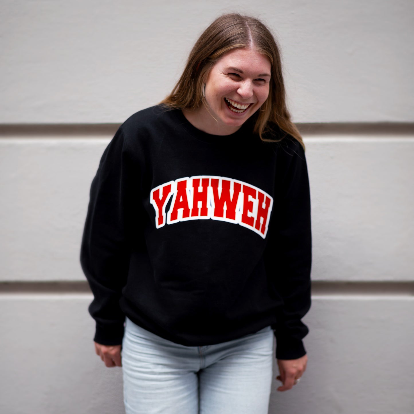 Black & Red Yahweh Crewneck