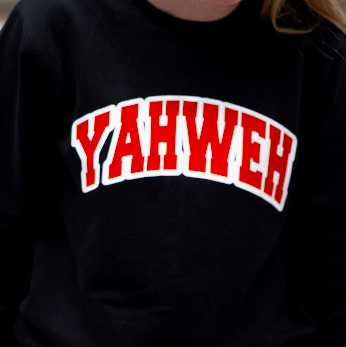 Black & Red Yahweh Crewneck